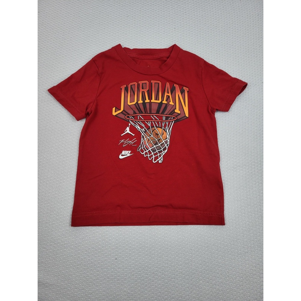 Nike Air Jordan Flight Shirt Kids‎ 4T Red Graphic Tee Lightweight Basketball